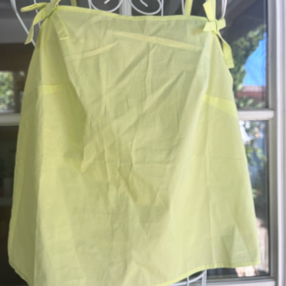 J. Crew yellow boxy crop Sleeveless Top with Bow Straps